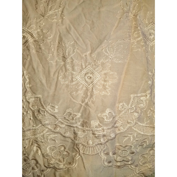 NWT Womens Top-DEMOCRACY-lt pink embroidered button-up BOHO fairy balloon slv-XL - Picture 5 of 7